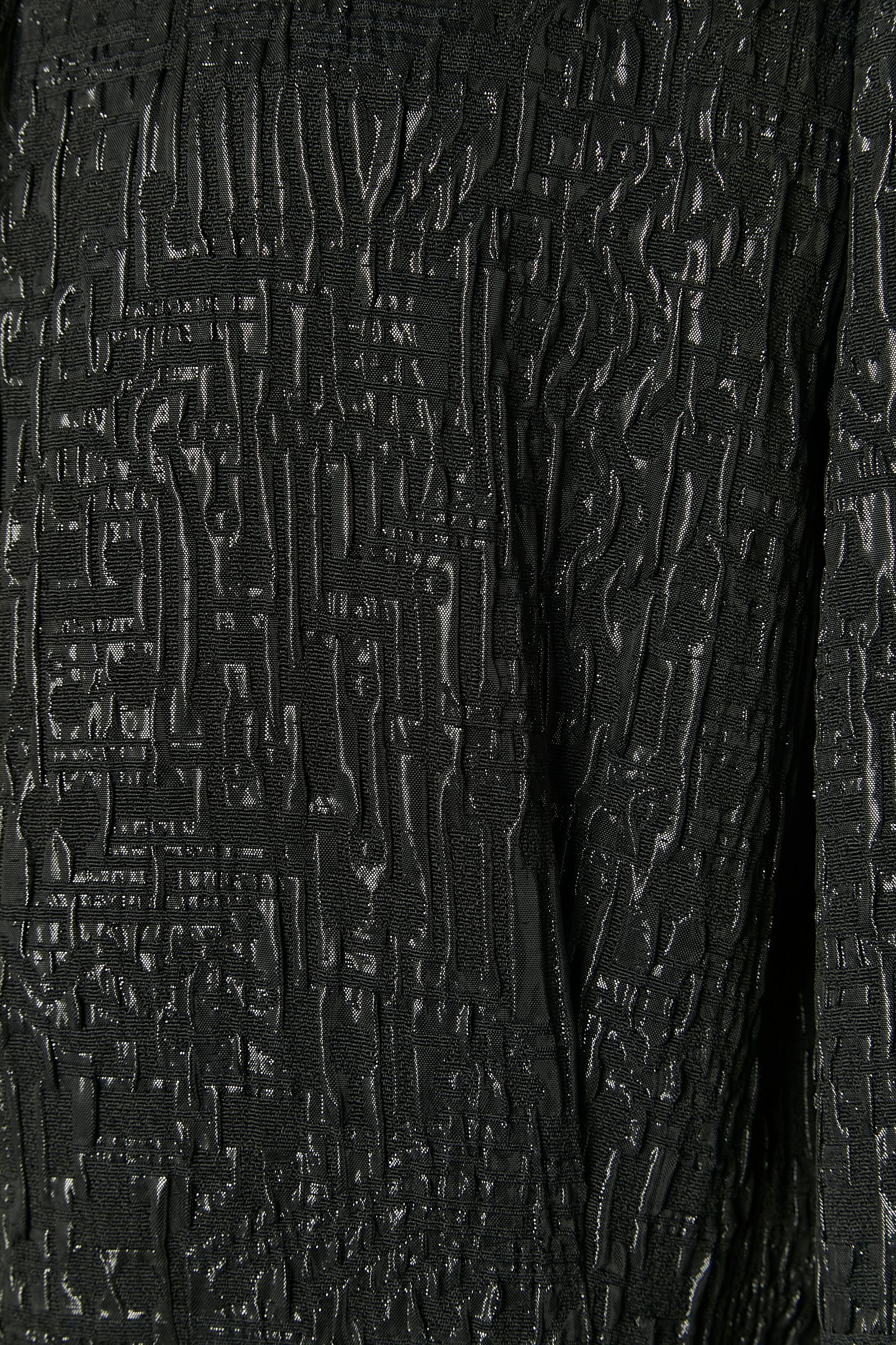 Women's Black damask jacket with belt Jean-Paul Gaultier Femme For Sale