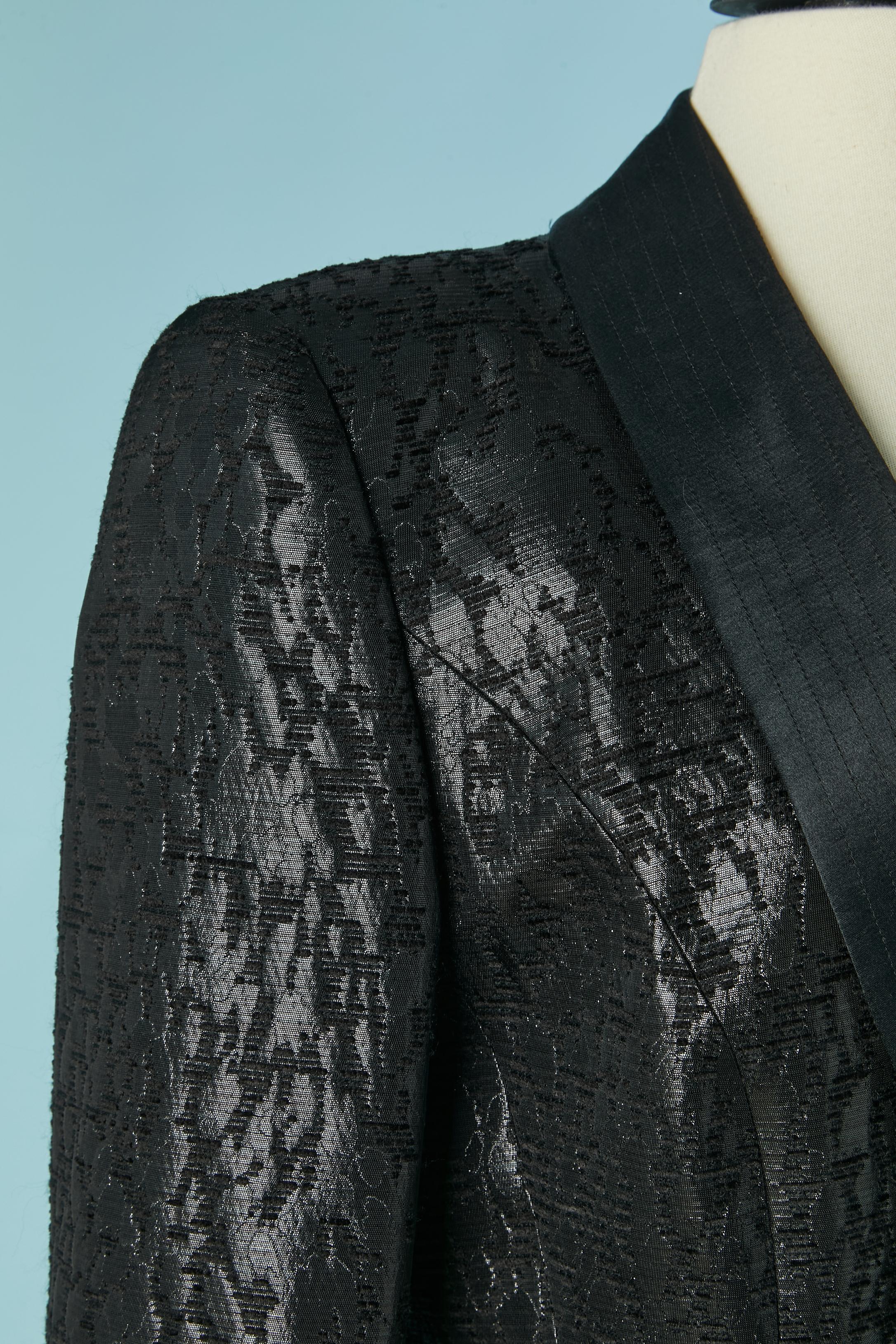 Donna Top, gonna e giacca damascati neri ESCADA in vendita