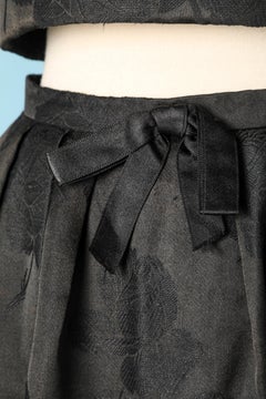 Black damasked satin ensemble Dior Boutique