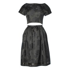 Black damasked satin ensemble Dior Boutique
