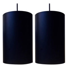 Black Danish Pendants by Eila & John Meiling for Louis Poulsen, 1970s