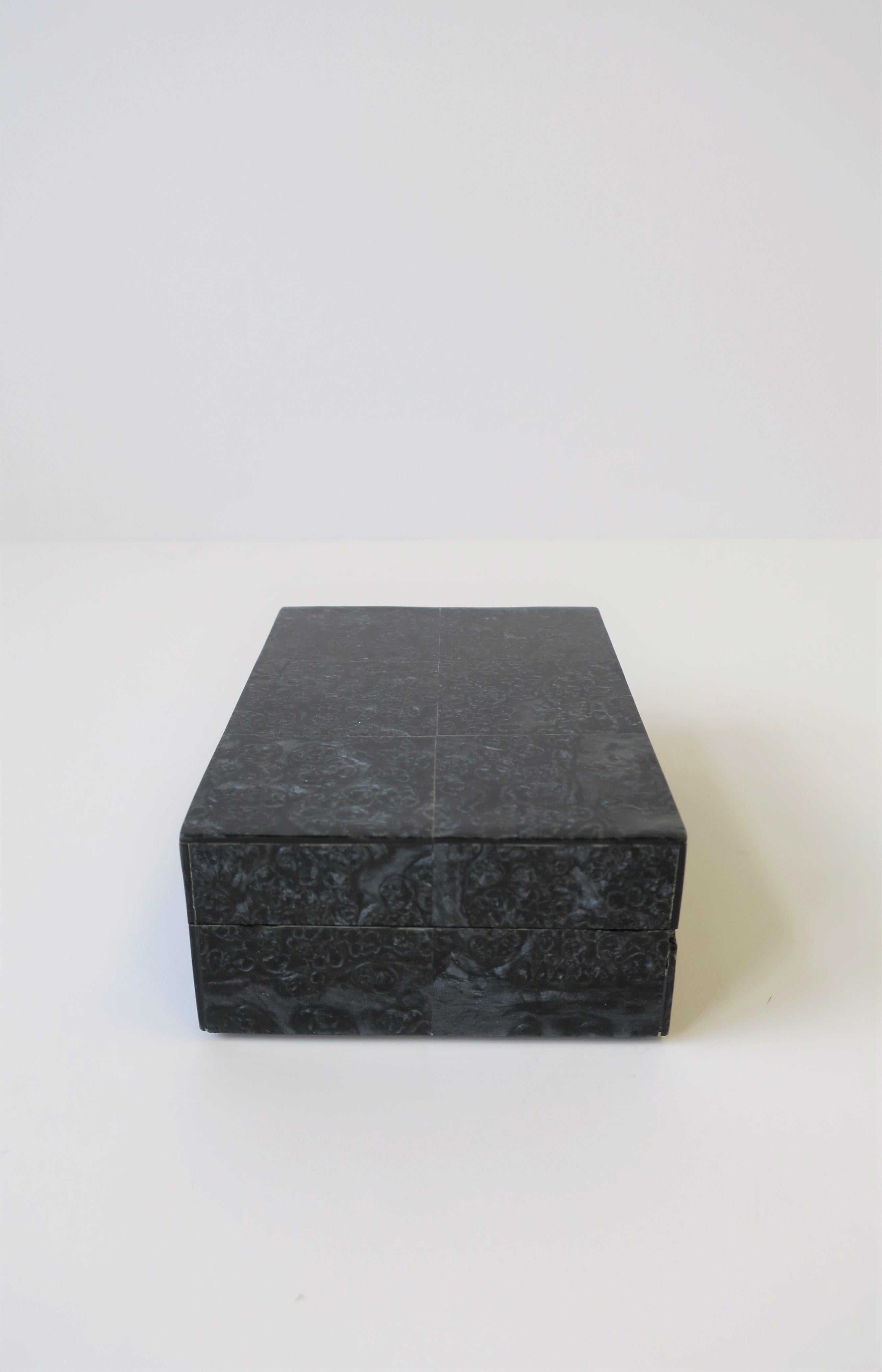 black decorative box with lid
