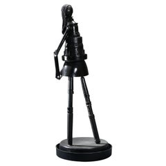 Black Degas Sculpture Plastic Assemblage One of a Kind by Jerry Ross Barrish