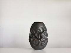 Black Dehydrated Form, Vase, Interior Sculpture or Vessel, Objet D'Art