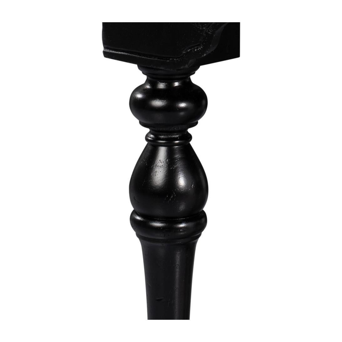 Black Demilune Console Table with Drawers For Sale 6