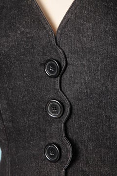 Black denim jacket single-breasted Christian Dior Boutique