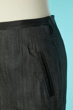 Black denim skirt with laced in the bottom back Gaultier 2