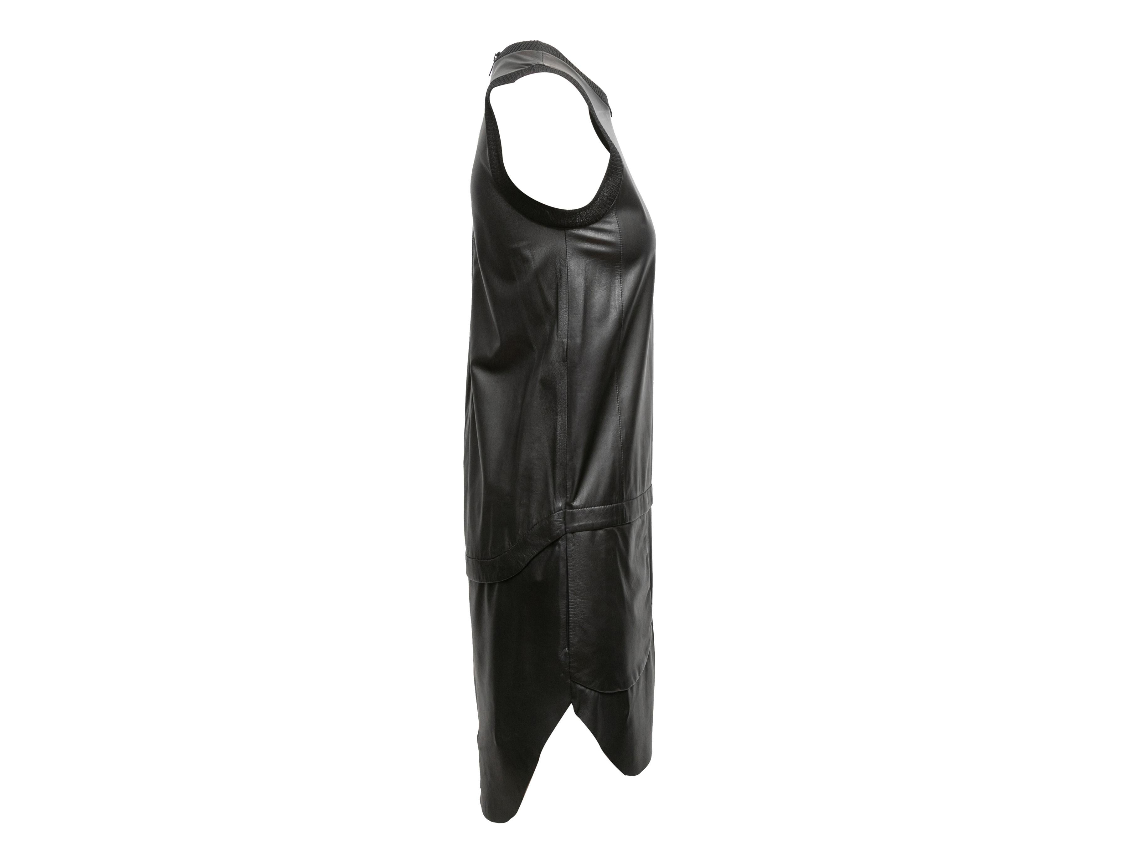 Vestido de piel sin mangas negro Derek Lam 10 Crosby Talla US 0 Negro en venta