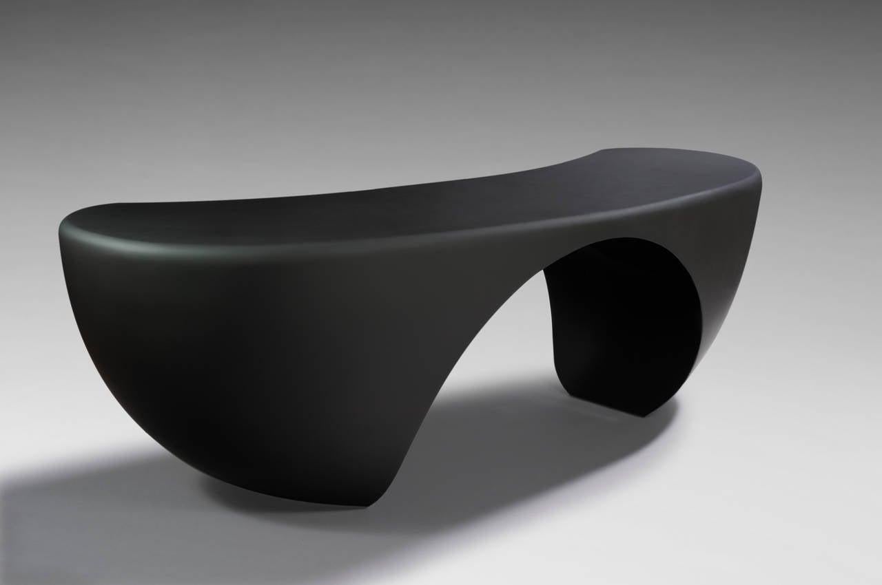 Modern Black Design Desk by French Designer Charly Bounan For Sale