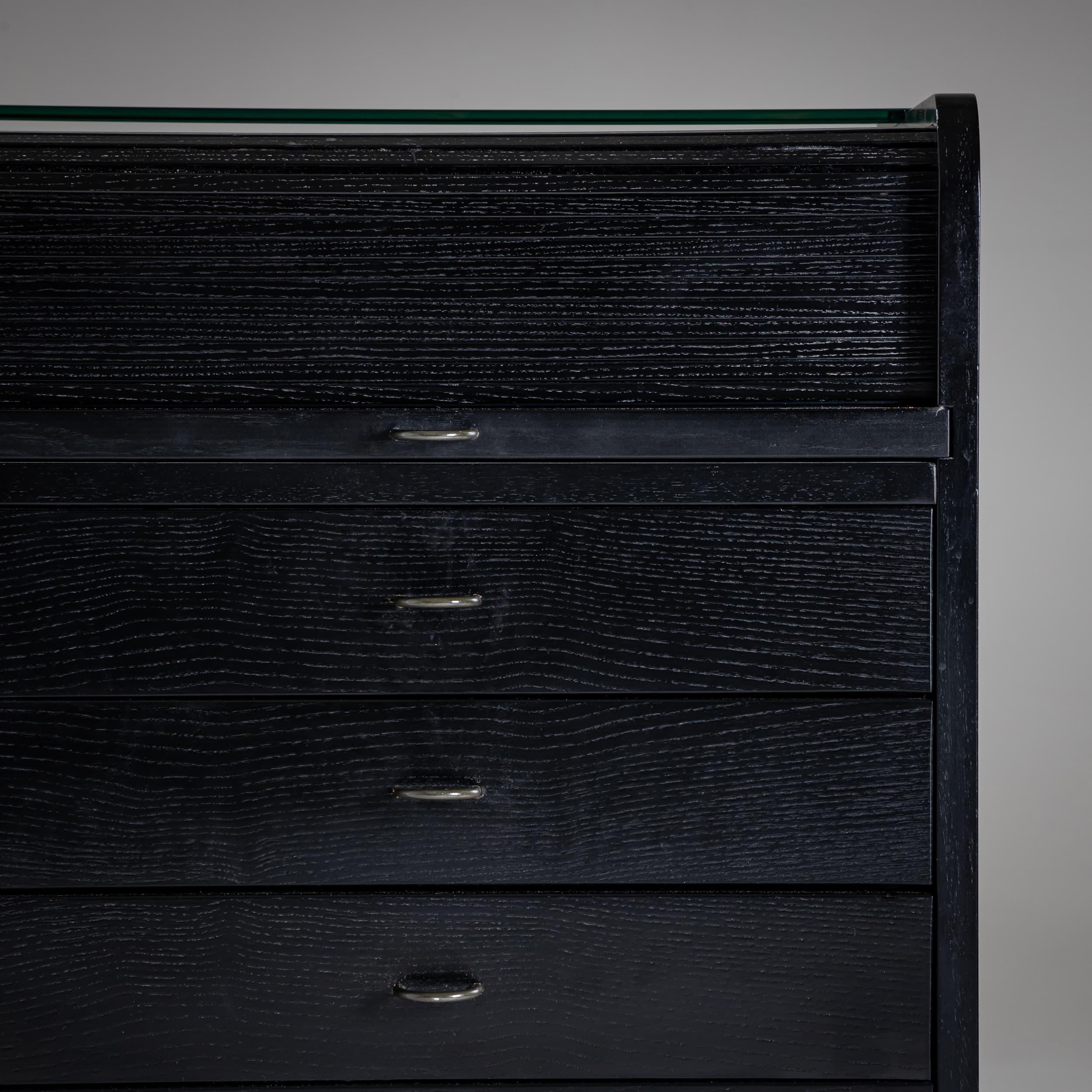 Black Desk by Gianfranco Frattini for Bernini, Italy, 1960s In Good Condition For Sale In Greding, DE