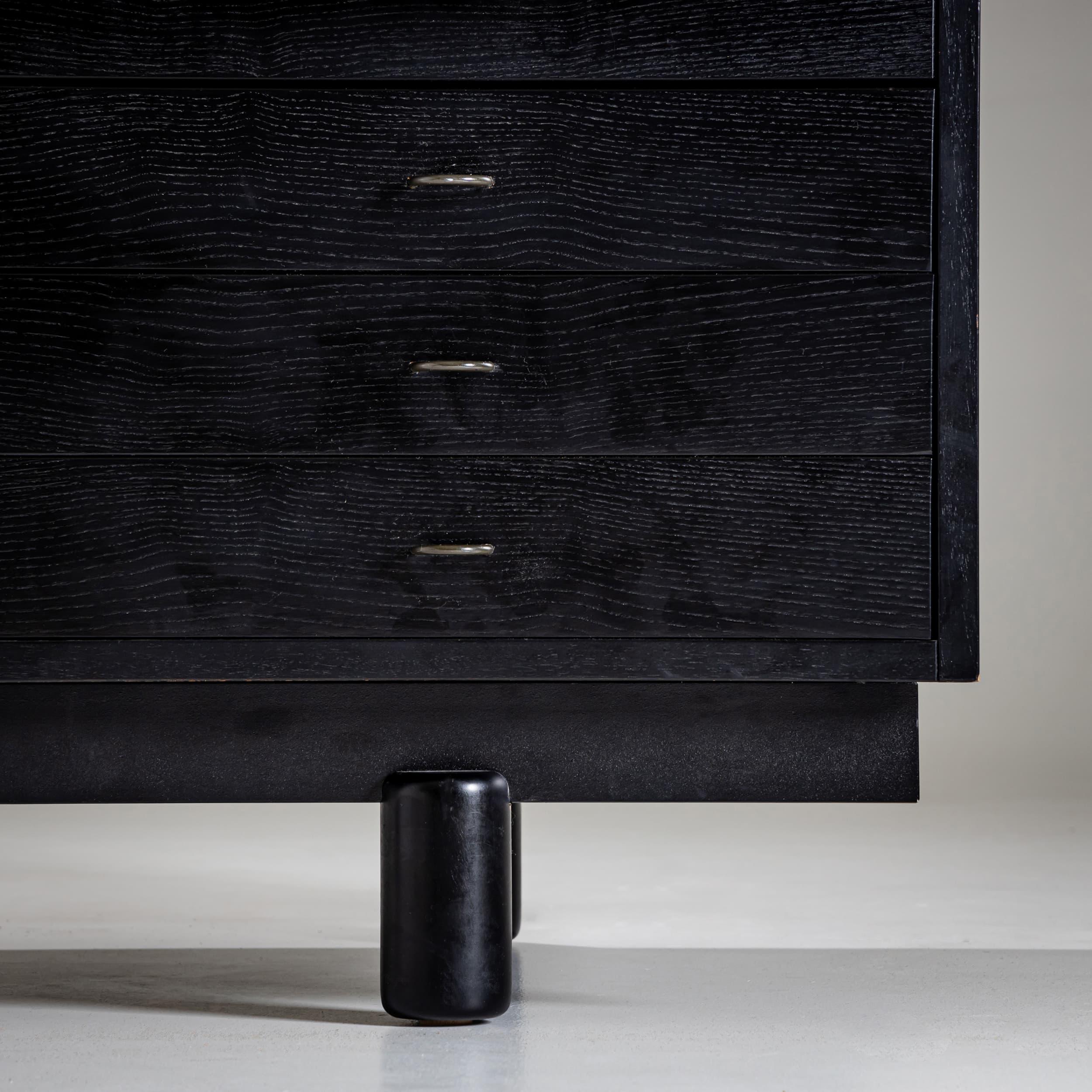 Mid-20th Century Black Desk by Gianfranco Frattini for Bernini, Italy, 1960s For Sale