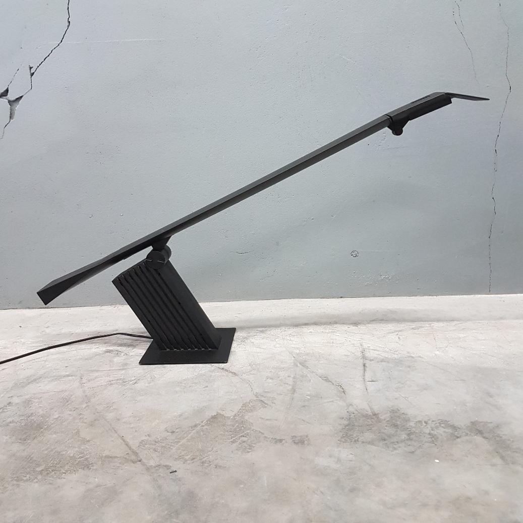 Black Desk Lamp Model Condor by Hans Von Klier for Bilumen 'Marked', 1988 In Good Condition For Sale In Valkenswaard, NL