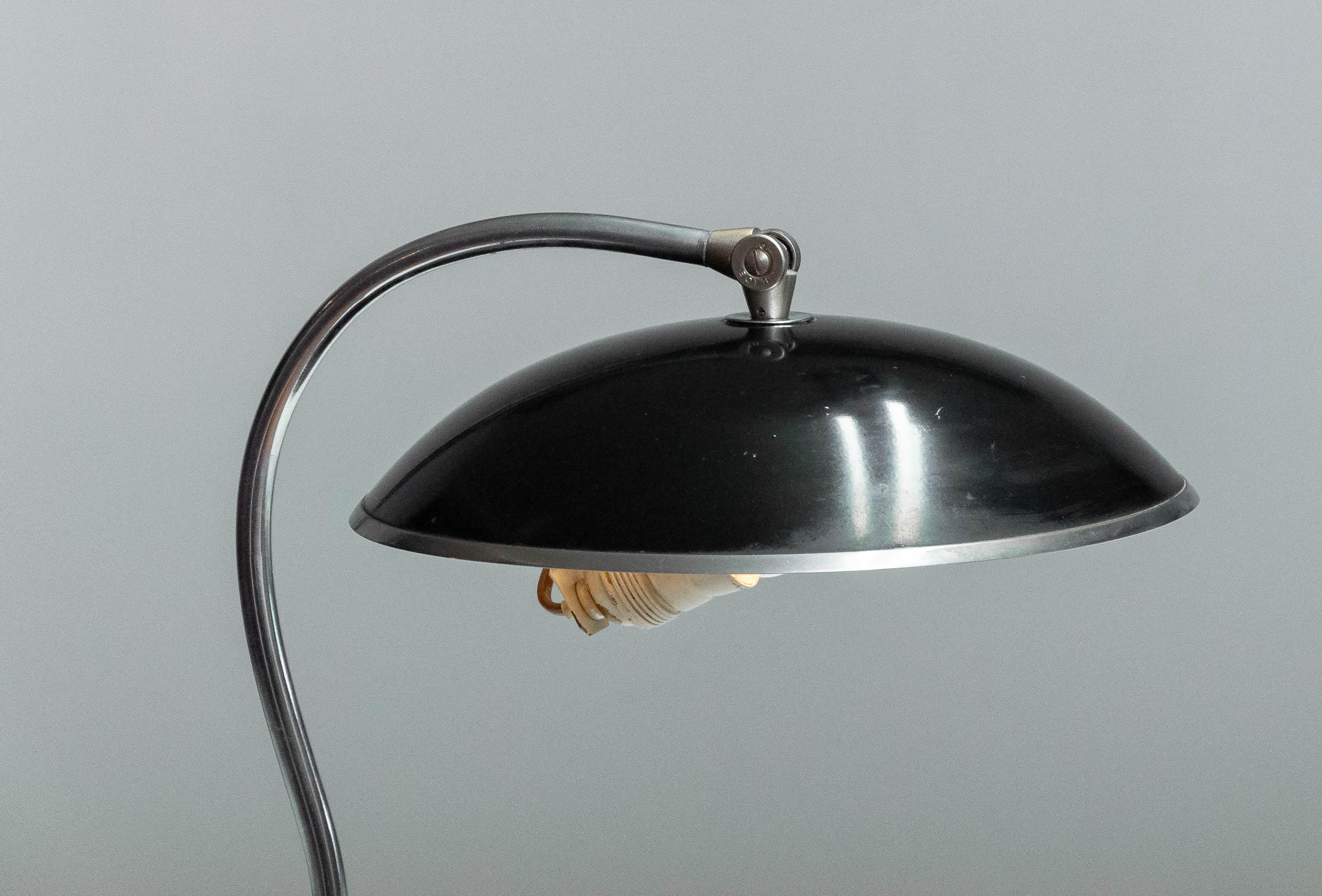Swedish Black Desk / Table Lamp by Boréns Model 528 Simular to Svenskt Tenn 8528, 1930s For Sale