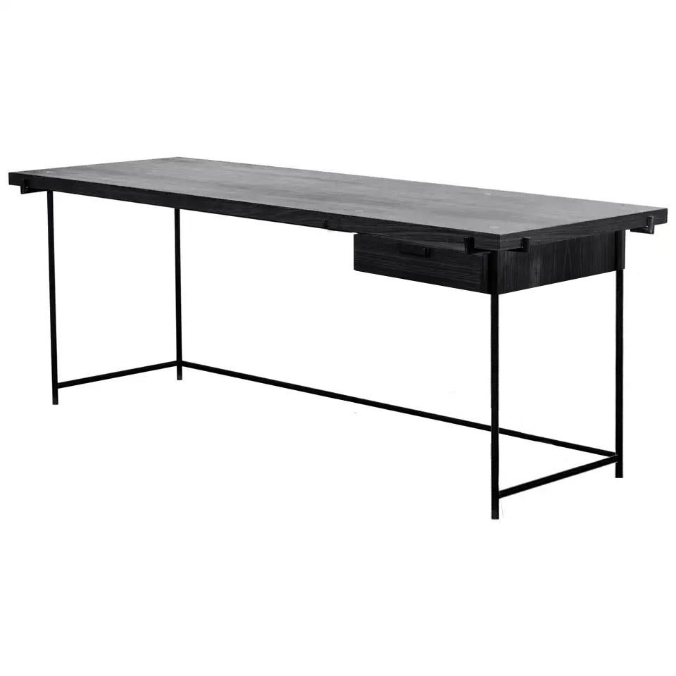 black metal desk