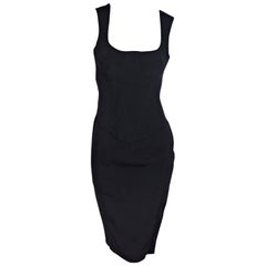 Dolce & Gabbana Black Sleeveless Bustier Dress
