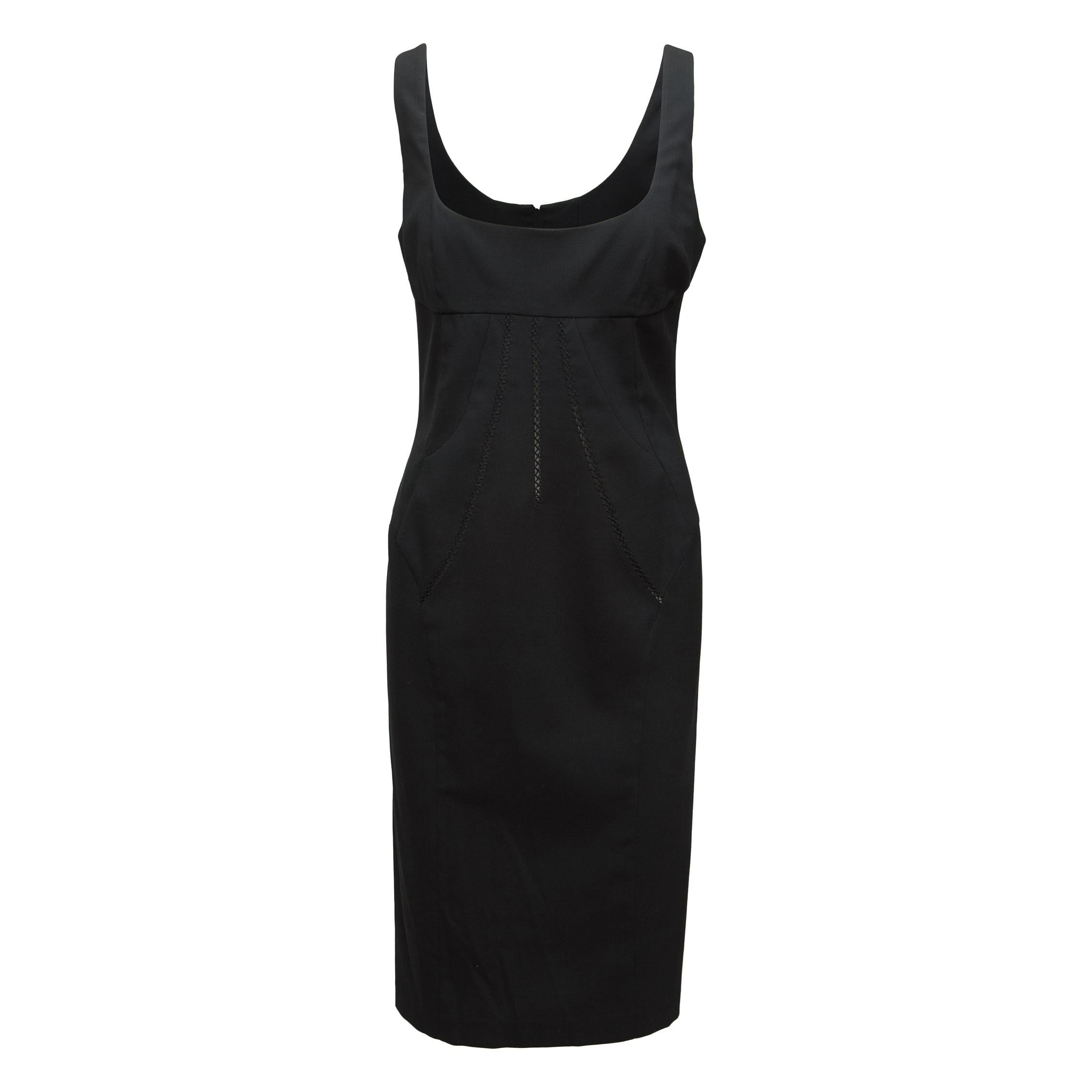 Black D&G Sleeveless Fitted Dress