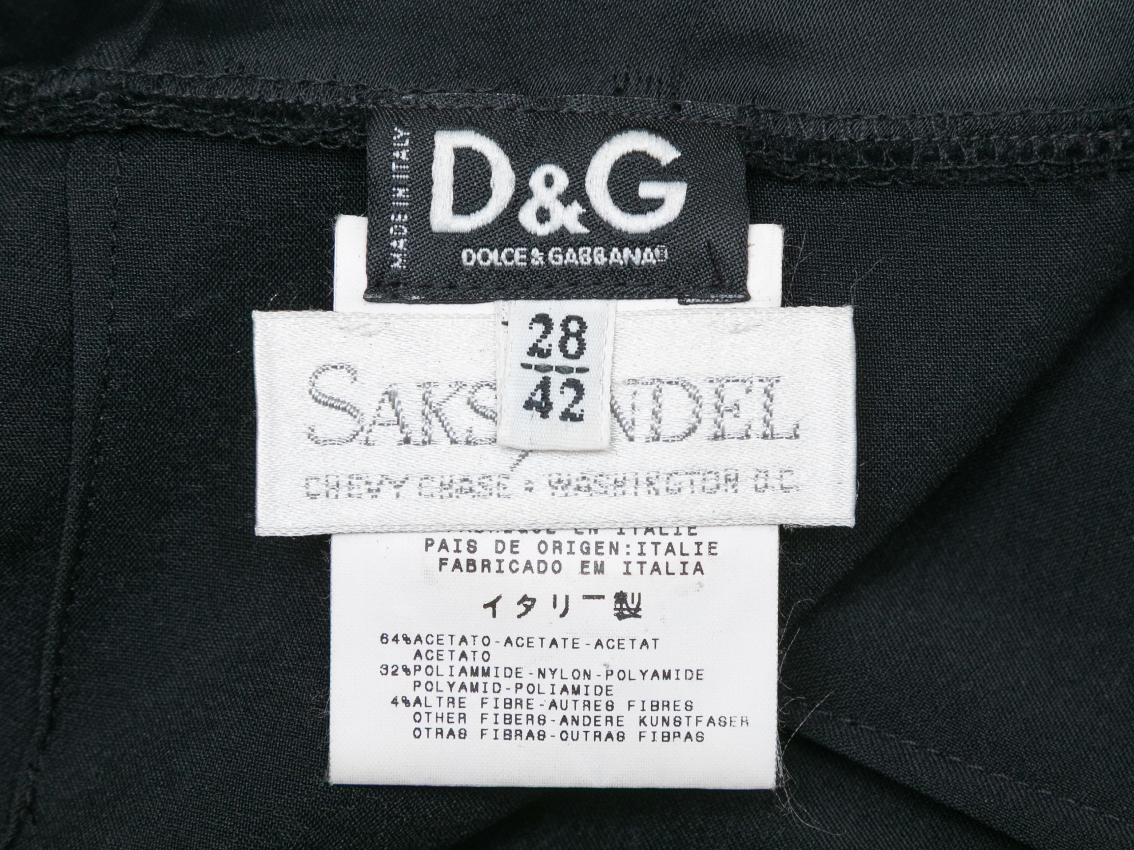 Vestido negro D&G con cuello en V y sin mangas Talla IT 42 en Bueno estado para la venta en New York, NY
