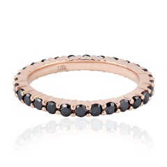 Black Diamond 18 Karat Gold Eternity Ring