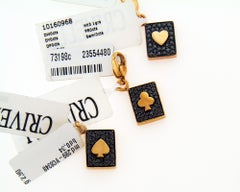 Crivelli Necklace with Four Black Diamond Card Pendants