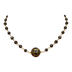 Black Diamond 18k 16mm Ball with Hematite Paradizia Necklace N3996