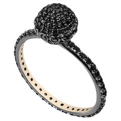 Anillo Eternidad Cóctel Diamante Negro 18K US 8