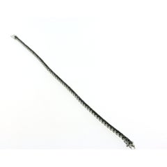 Black Diamond 4.80 Carat Gold Unisex Tennis Bracelet