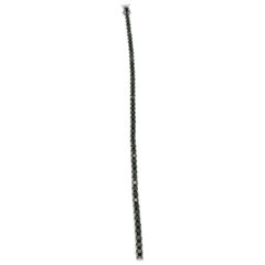 Unisex-Tennisarmband, schwarzer Diamant, 4,80 Karat Gold