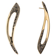 JV Insardi Black Diamond and 18kt Gold Earrings