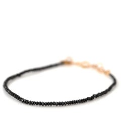 Bracelet de perles en diamant noir