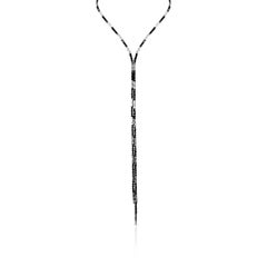 Tresor Collection 17ct Black Diamond Bead Necklace in Platinum, New