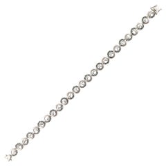 Black Diamond Bracelet in 14 Karat White Gold