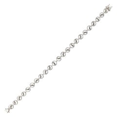 Black Diamond Bracelet in 14 Karat White Gold