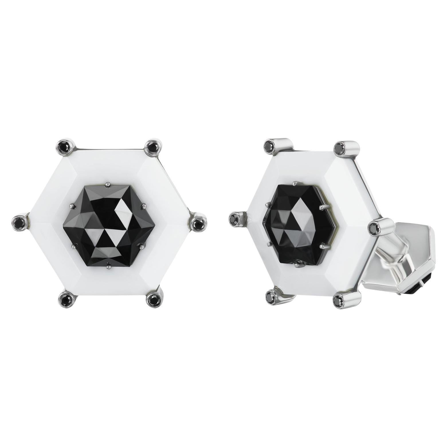 Black Diamond Cufflinks by Michael Kanners
