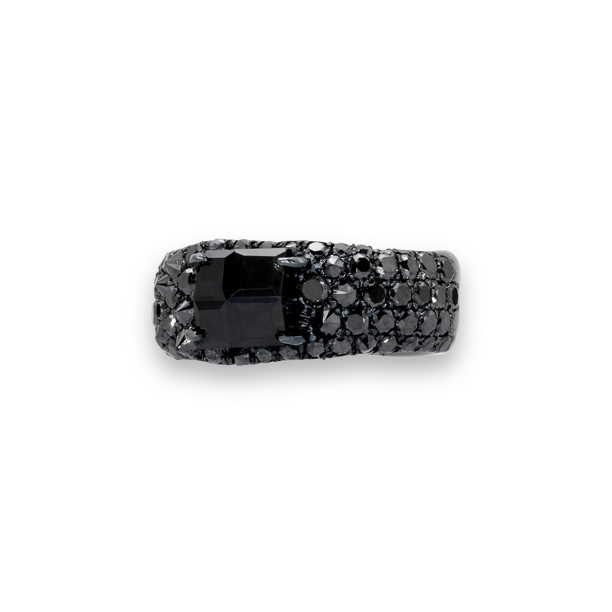 Women's or Men's Black Diamond d'Avossa Man and Woman Ring