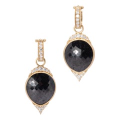 Black Diamond Empress IV Drop Earrings in 18 Karat Gold