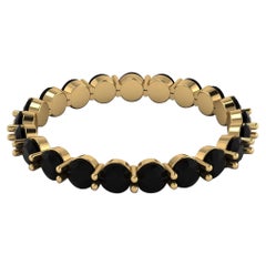Black Diamond Eternity Band in 14k Gold