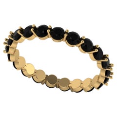 Black Diamond Eternity Band in 14k Gold