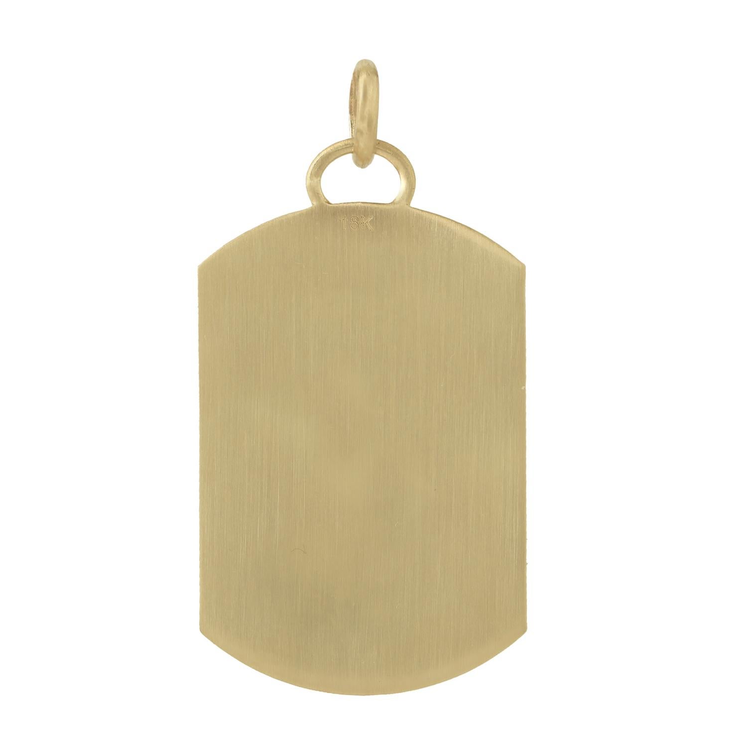 Artisan Pendentif en or jaune 18 carats avec breloque œil en diamant noir émaillé en vente
