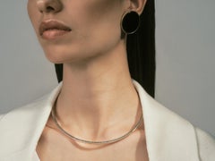 Black Diamond Gold Collar Necklace 400 Handset Black Diamonds 14k Gold