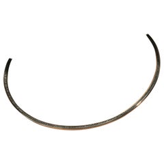 Black Diamond Gold Collar Necklace 400 Handset Black Diamonds 14k Gold