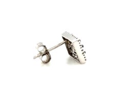 Schwarzer Diamant Halo Einzelner Ohrstecker .30ct Weißgold Pushback