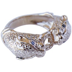 Black Diamond Jaguar Animal Jewelry Ring