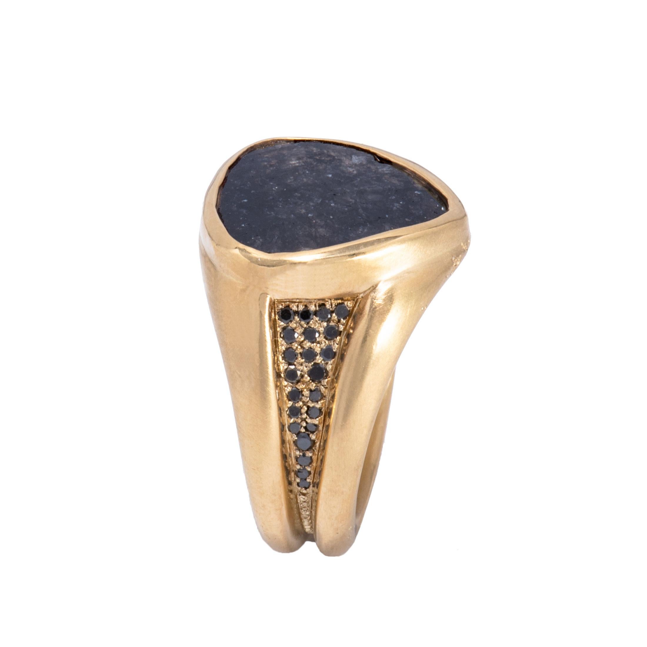 Contemporary Black Diamond Kaleidoscope Ring For Sale
