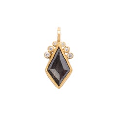 Black Diamond Kite Pendant in 22 Karat and 18 Karat Gold