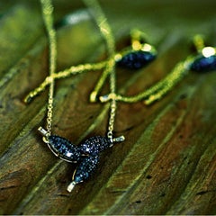 Black Diamond Leaves Earrings