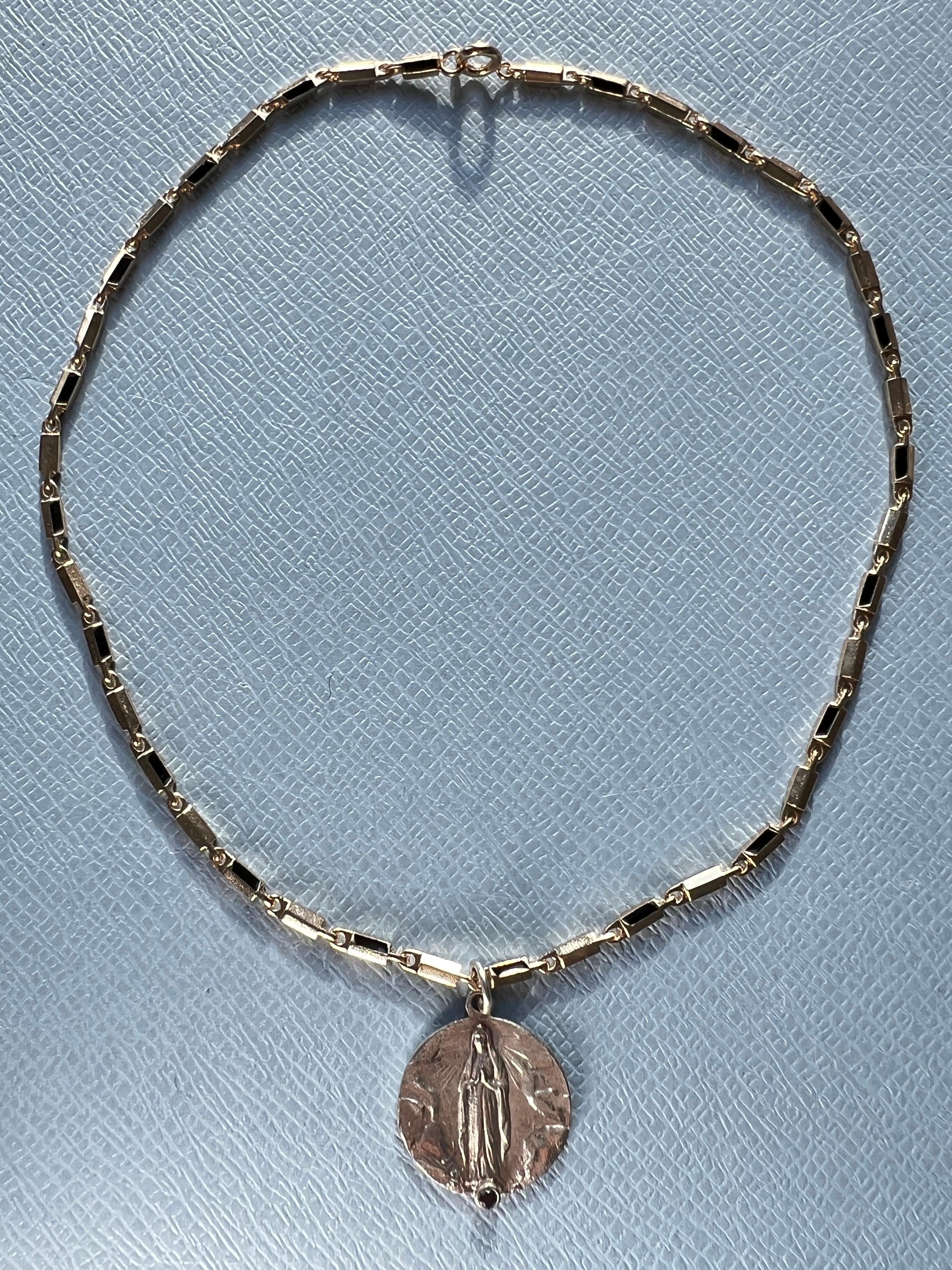 Contemporary Black Diamond Medal Necklace Choker For Sale