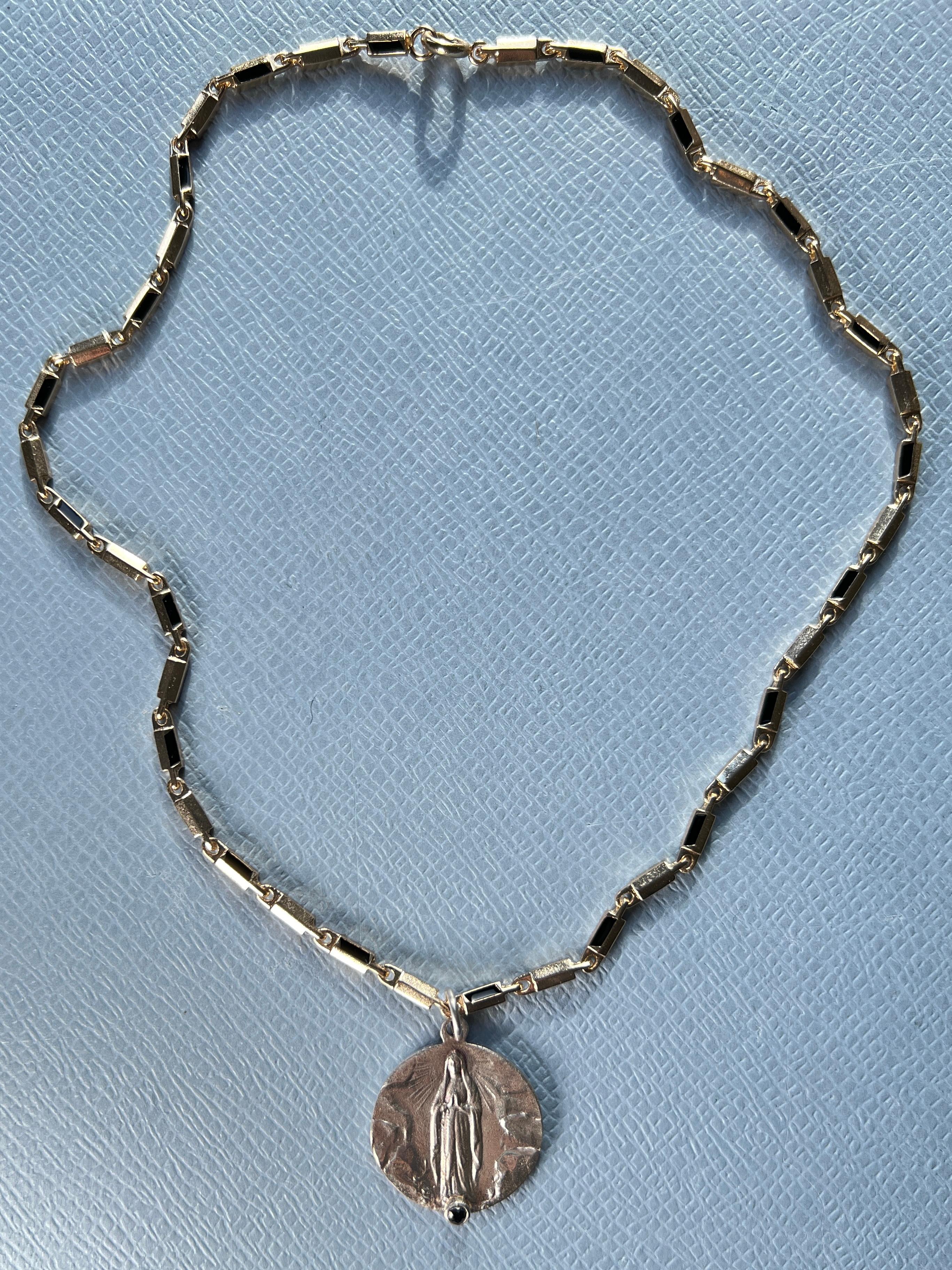 Black Diamond Medal Necklace Choker For Sale 3
