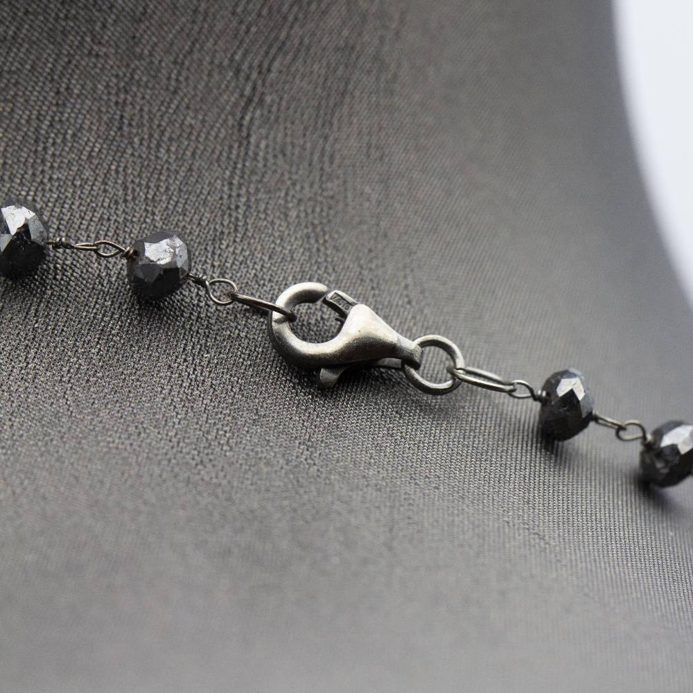 schwarze diamanten kette