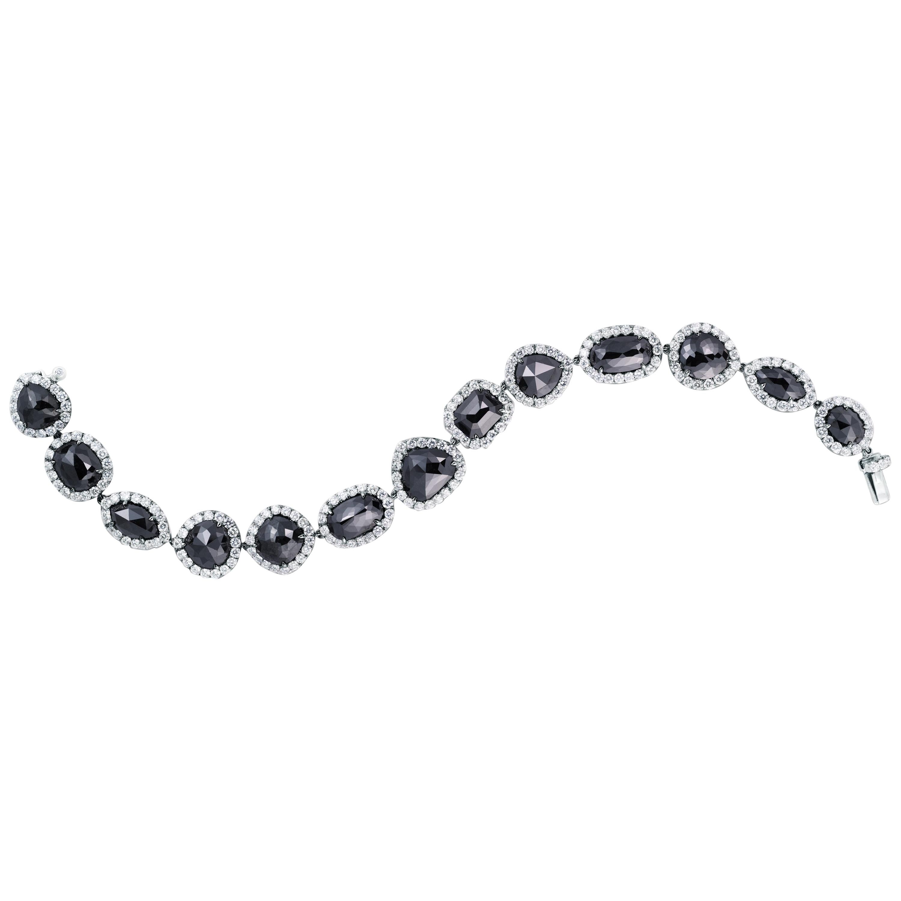 Black Diamond Pavé Bracelet For Sale