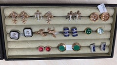 Diamante Negro Pave Lujo Cohete Bala 18 Kilates Oro Declaración Gemelos Único